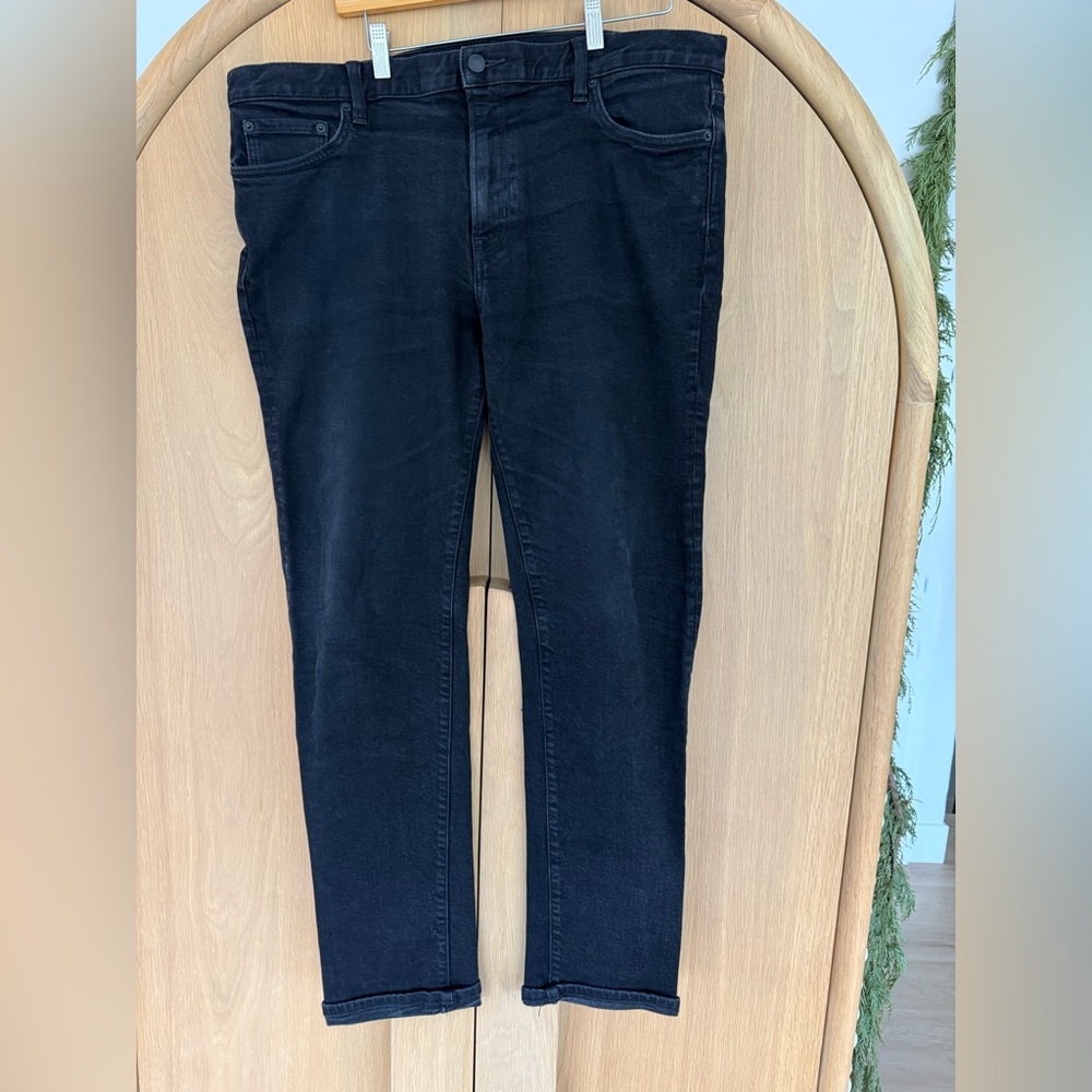 Outerknown Mens Denim Ambassador Slim Fit S.E.A. Jeans Jet Black W38 L32